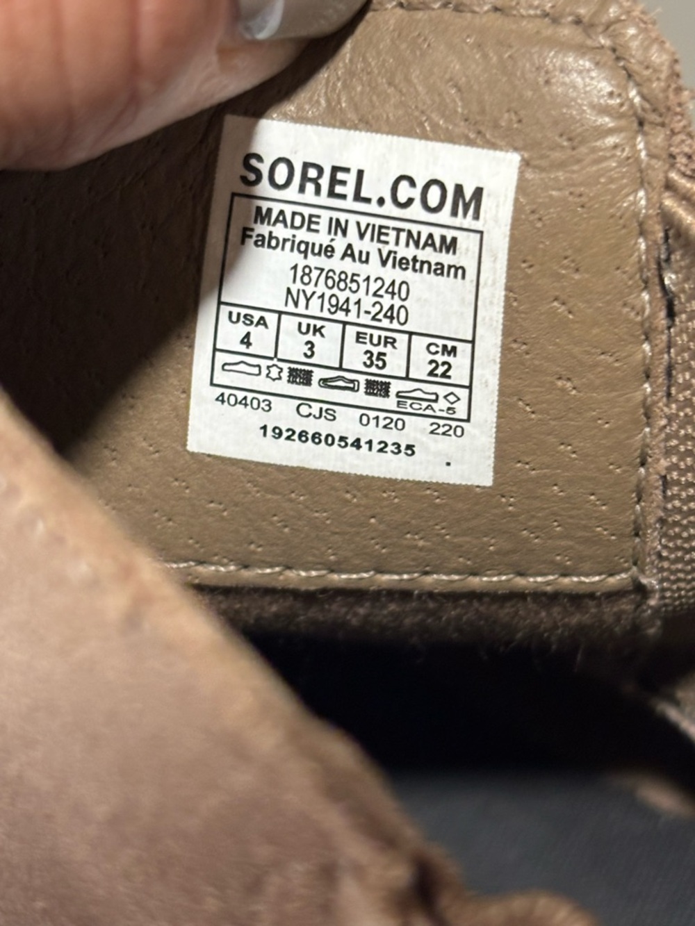Sorel Emilie Chelsea Women's Suede Cattail Tan Ankle Boots I Size 4 - Picture 8 of 8
